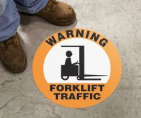 Slip-Gard™ Floor Sign: Warning - Forklift Traffic (Graphic)