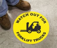 Slip-Gard™ Floor Sign: Watch Out For Forklift Trucks
