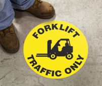 Slip-Gard™ Floor Sign: Forklift Traffic Only