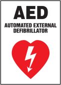 Safety Sign: AED - Automated External Defibrillator