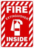 Safety Sign: Fire Extinguisher Inside (Graphic)
