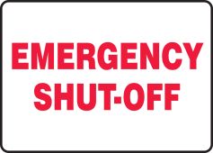 Safety Sign: Emergency Shut-Off