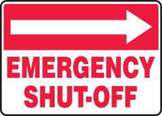 Fire Safety Sign: Emergency Shut-Off
