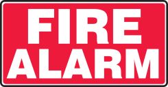 Safety Sign: Fire Alarm (Red Background)