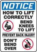 OSHA Notice Safety Sign: How To Lift Correctly
