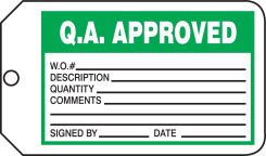Safety Tag: Q.A. Approved