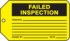 Safety Tag: Failed Inspection