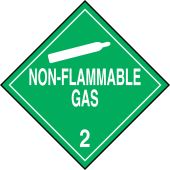 DOT Placard: Hazard Class 2 - Gases (Non-Flammable Gas)