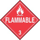 DOT Placard: Hazard Class 3 - Flammable Liquids (Flammable)