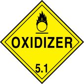 DOT Placard: Hazard Class 5 - Oxidizer