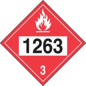 4-Digit DOT Placards: Hazard Class 3 - 1263 (Paint)