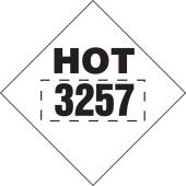 4-Digit DOT Placards: Hazard Class 9 - 3257 (Elevated Temperature)