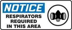 OSHA Notice Safety Sign: Respirators Required In This Area