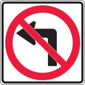 Lane Guidance Sign: No Left Turn