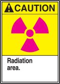 ANSI Caution Safety Sign: Radiation Area.