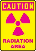 OSHA Caution Safety Sign: Radiation Area