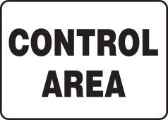 Safety Sign: Control Area
