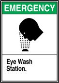 ANSI Emergency Safety Sign: Eye Wash Station