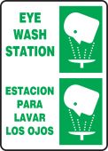 Bilingual Safety Sign: Eye Wash Station