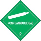 DOT Shipping Labels: Hazard Class 2: Non-Flammable Gas