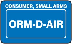 ORM-D-AIR Shipping Labels: Consumer, Small Arms