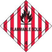 DOT Shipping Labels: Hazard Class 4: Flammable Solid