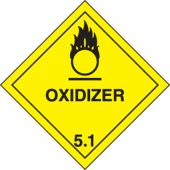 DOT Shipping Labels: Hazard Class 5: Oxidizer