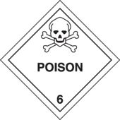 DOT Shipping Labels: Hazard Class 6: Poison