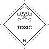 DOT Shipping Labels: Hazard Class 6: Toxic