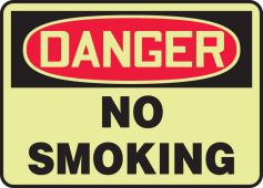 OSHA Danger Safety Sign: No Smoking