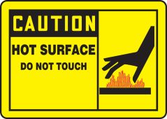 OSHA Caution Safety Sign: Hot Surface - Do Not Touch