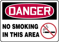 OSHA Danger Safety Sign: No Smoking In This Area