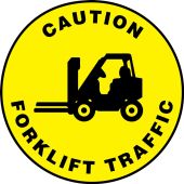 Slip-Gard™ Floor Sign: Caution - Forklift Traffic (Graphic)