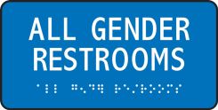 ADA Braille Gender-Neutral Sign: All Gender Restrooms