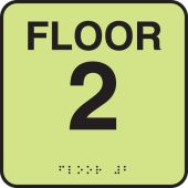 Lumi-Glow™ Custom Floor Level Braille Signs