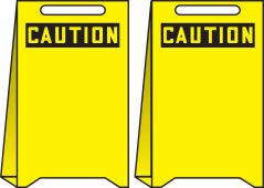 OSHA Caution Reversible Fold-Ups® Floor Sign: Blank