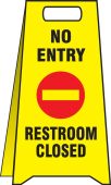 2 X Fold-Ups® : No Entry - Restroom Closed