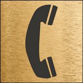 Engraved Accu-Ply™ Sign: Telephone (Symbol)
