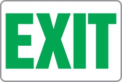 Safety Sign: Exit (Green)
