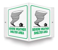 Projection™ Emergency Shelter Signs: Severe Weather Shelter Area
