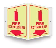 Glow Projection™ Sign: Fire Extinguisher