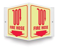 Glow-In-The-Dark Projection™ Sign: Fire Hose (Symbol)
