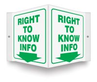 Projection™ Sign: Right To Know Info