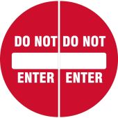 Slip-Gard™ Floor Sign Pairs: DO NOT ENTER, Red/White