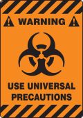 ANSI Warning Slip-Gard Floor Sign: Use Universal Precautions