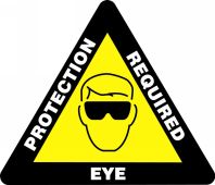 SLIP-GARD™ TRIANGLE FLOOR SIGNS - EYE PROTECTION REQUIRED