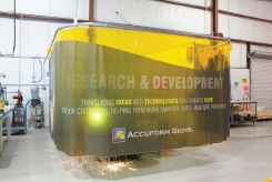 Custom One-Way™ Printed Welding Partition Screen