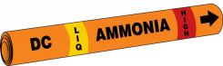 IIAR Snap Tite™ Ammonia Pipe Marker: DC/LIQ/HIGH