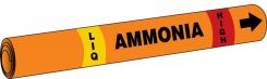 IIAR Cling-Tite Ammonia Pipe Marker: (blank)/LIQ/HIGH