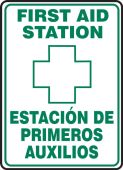 Bilingual Safety Sign: First Aid Station